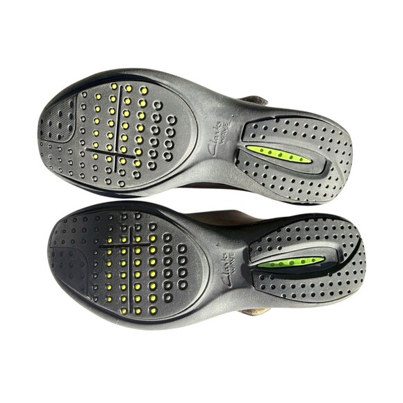 Clarks Women’s 7.5 Wave Walk Mary Jane Gold Metallic Leather Comfort Loafers - Picture 8 of 8